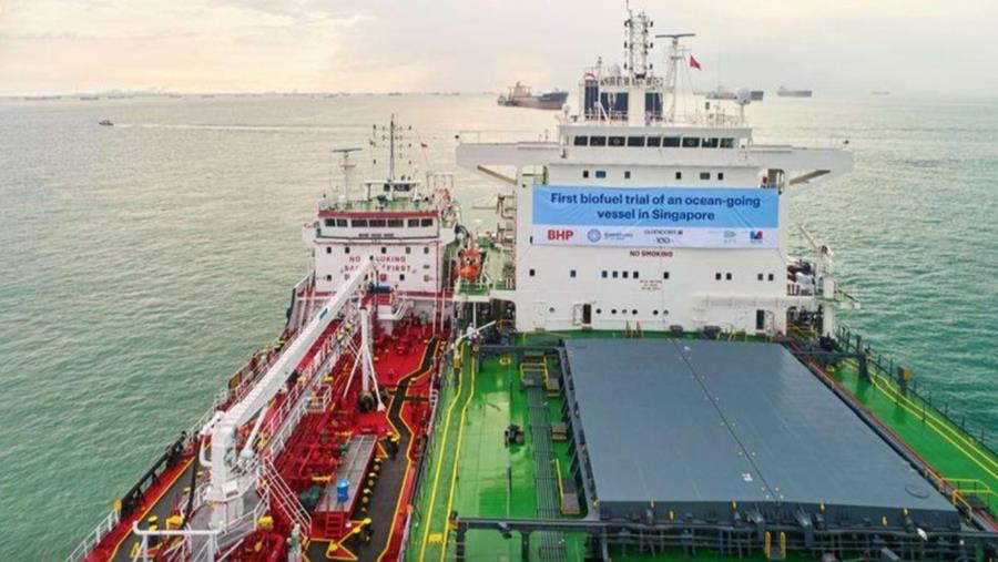 BHP refuel ship with biofuel