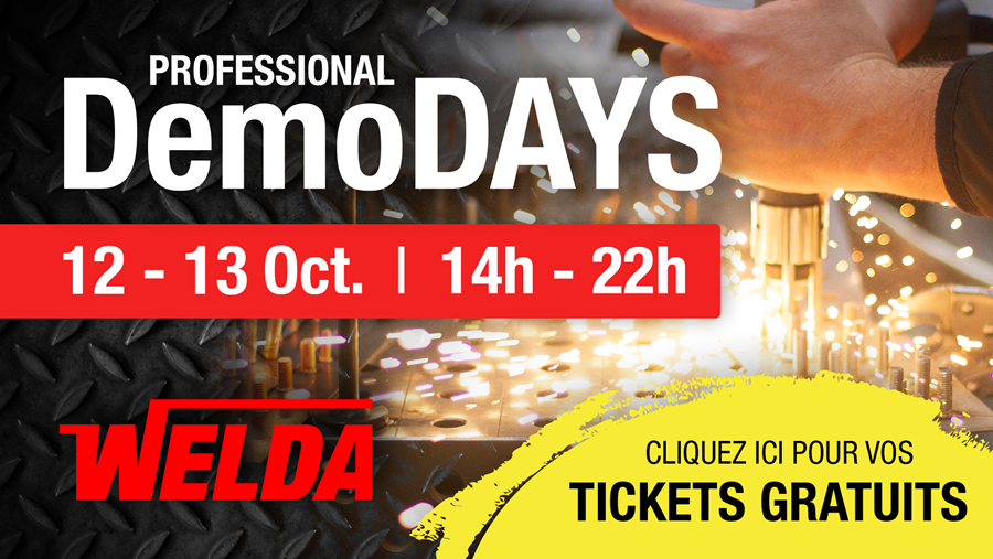 NE LE MANQUEZ PAS: LES WELDA DEMODAYS A 12 ET 13 OCTOBRE