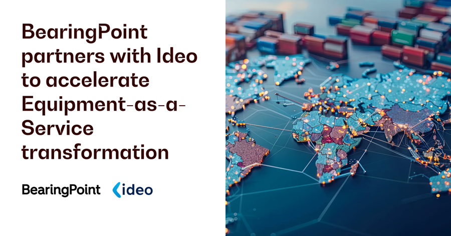 BearingPoint sluit partnerschap met Ideo om de  transformatie naar Equipment-as-a-Service te versnellen