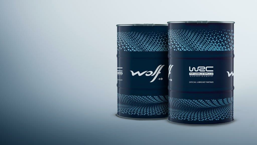 Wolf Lubricants stelt nieuwe Wolf WRC-vaten voor